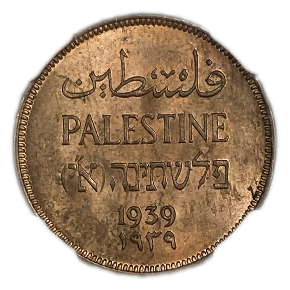 Palestine - 1 Mil 1939 - NGC MS 64 RB
mils was the currency of the British Mandate of Palestine from ... - 1 0