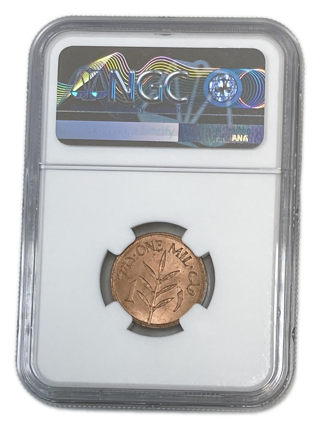 Palestine - 1 Mil 1944 - NGC 64 RD - UNC
MIL, was the Hebrew name of the coin that was legal ... - 1 3