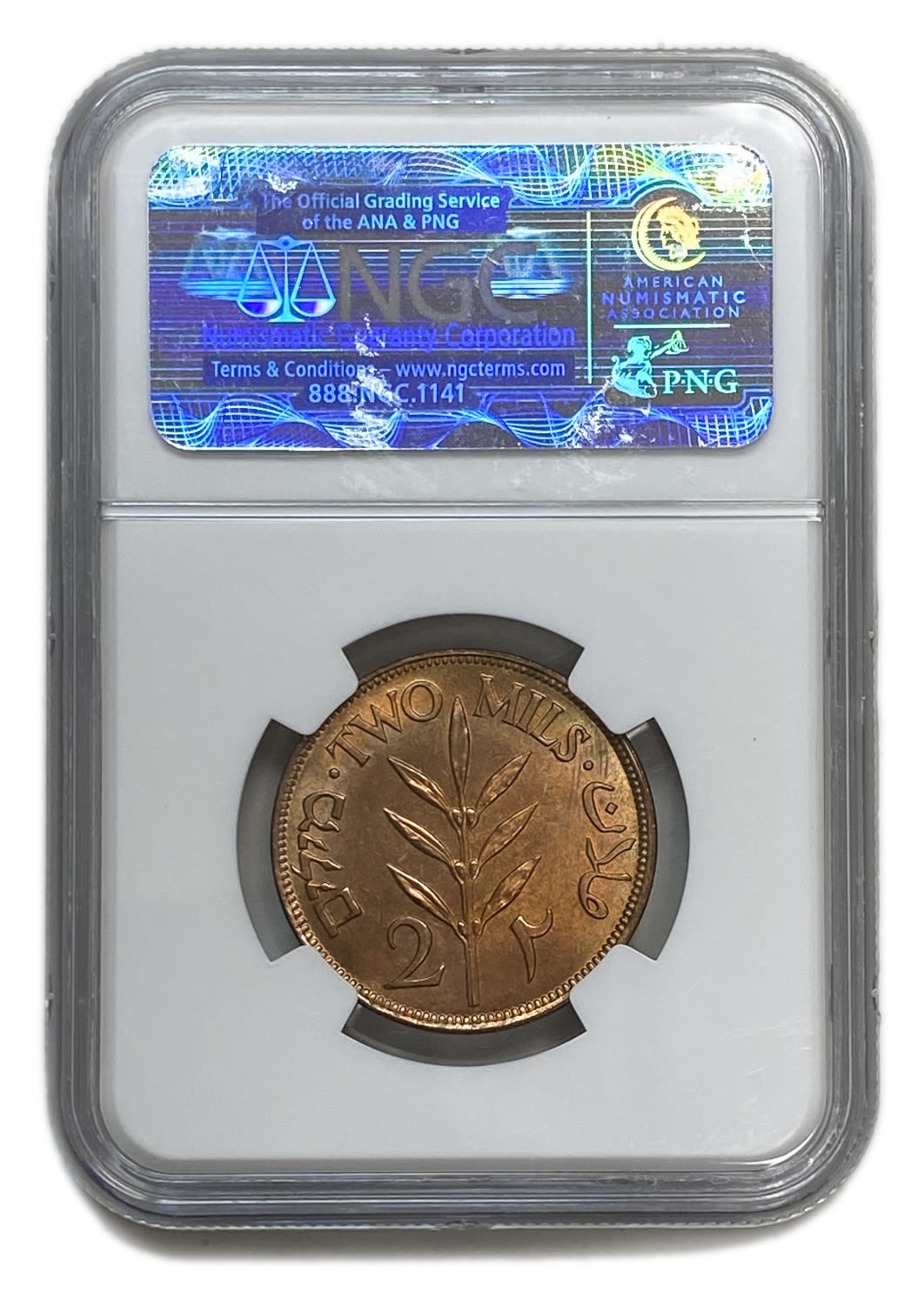 Palestine - 2 Mils 1927 - NGC 65 RD
MIL, was the Hebrew name of the coin that was legal in ... - 1 3
