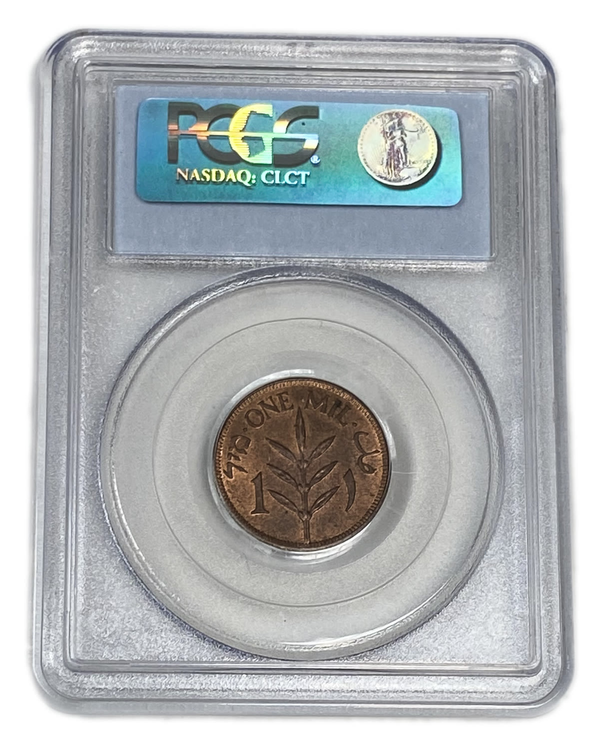 Palestine - 1 Mil 1944 - PCGS 64 RB - UNC
MIL, was the Hebrew name of the coin that was legal ... - 1 3