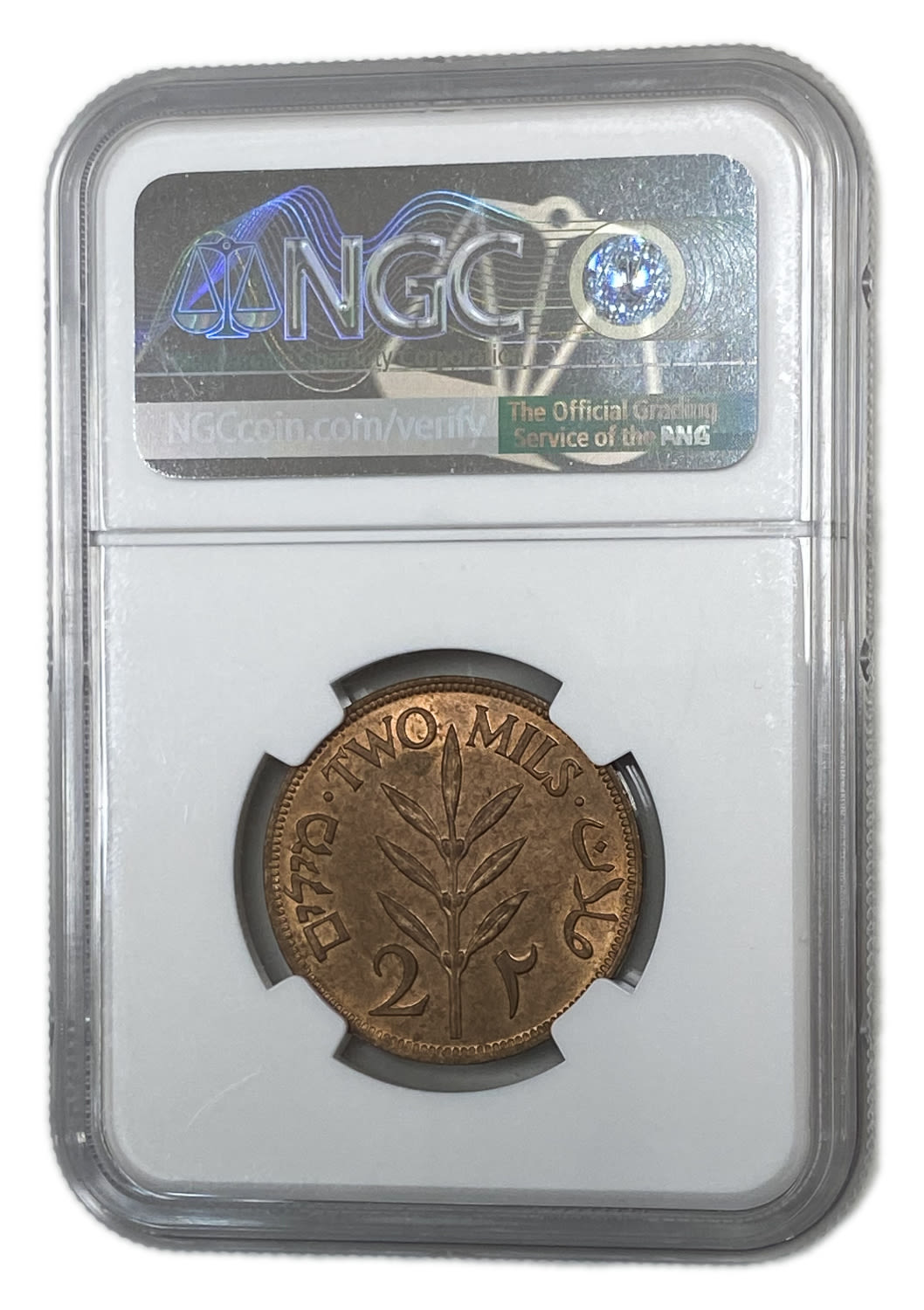 Palestine - 2 Mils 1942 - NGC 64 RB
MIL, was the Hebrew name of the coin that was legal in Israel ... - 1 3