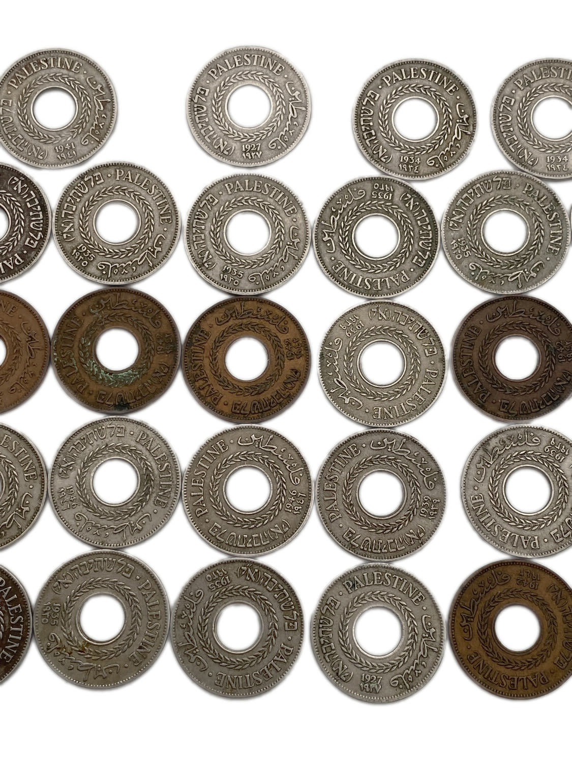 Palestine - Lot of 40 coins 5 mil, different years - F-VF
From them:
3 coins 1934
3 coins ... - 1 3