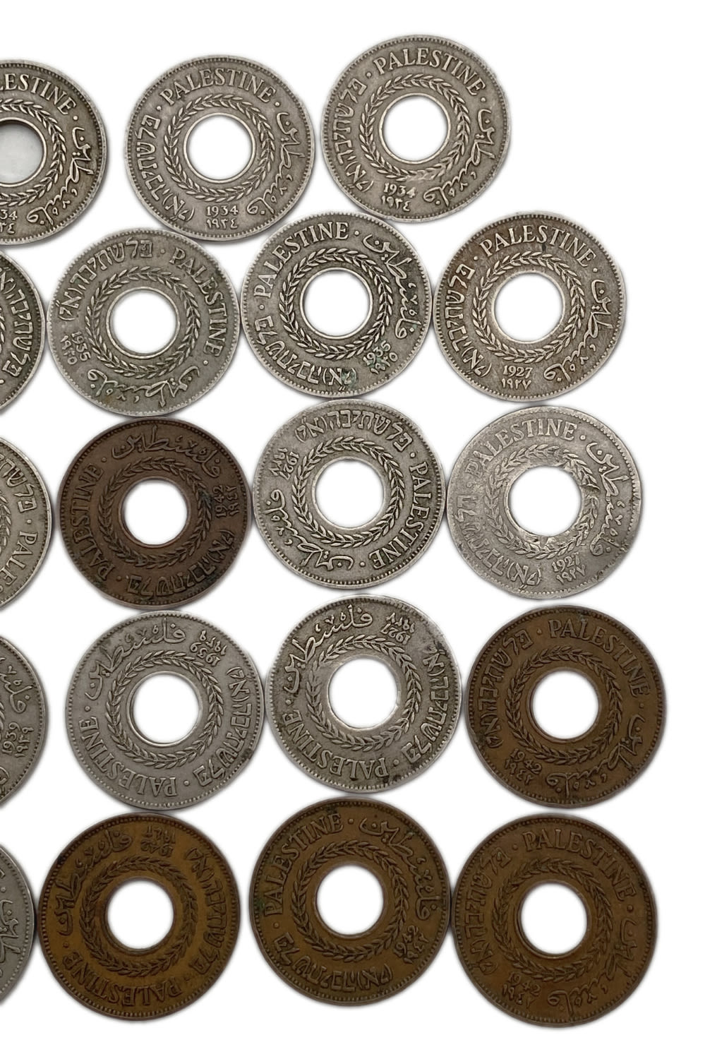 Palestine - Lot of 40 coins 5 mil, different years - F-VF
From them:
3 coins 1934
3 coins ... - 1 2