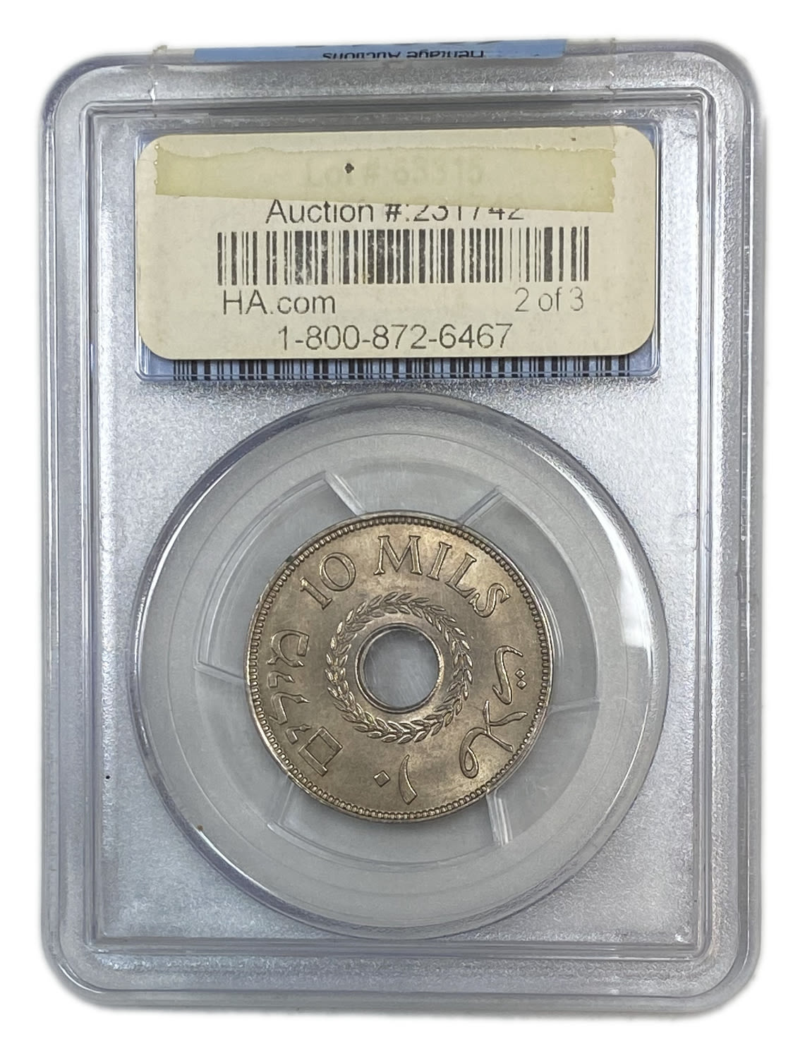 Palestine - 10 Mils 1939 - PCGS MS 62
MIL, was the Hebrew name of the coin that was legal in Israel ... - 1 3