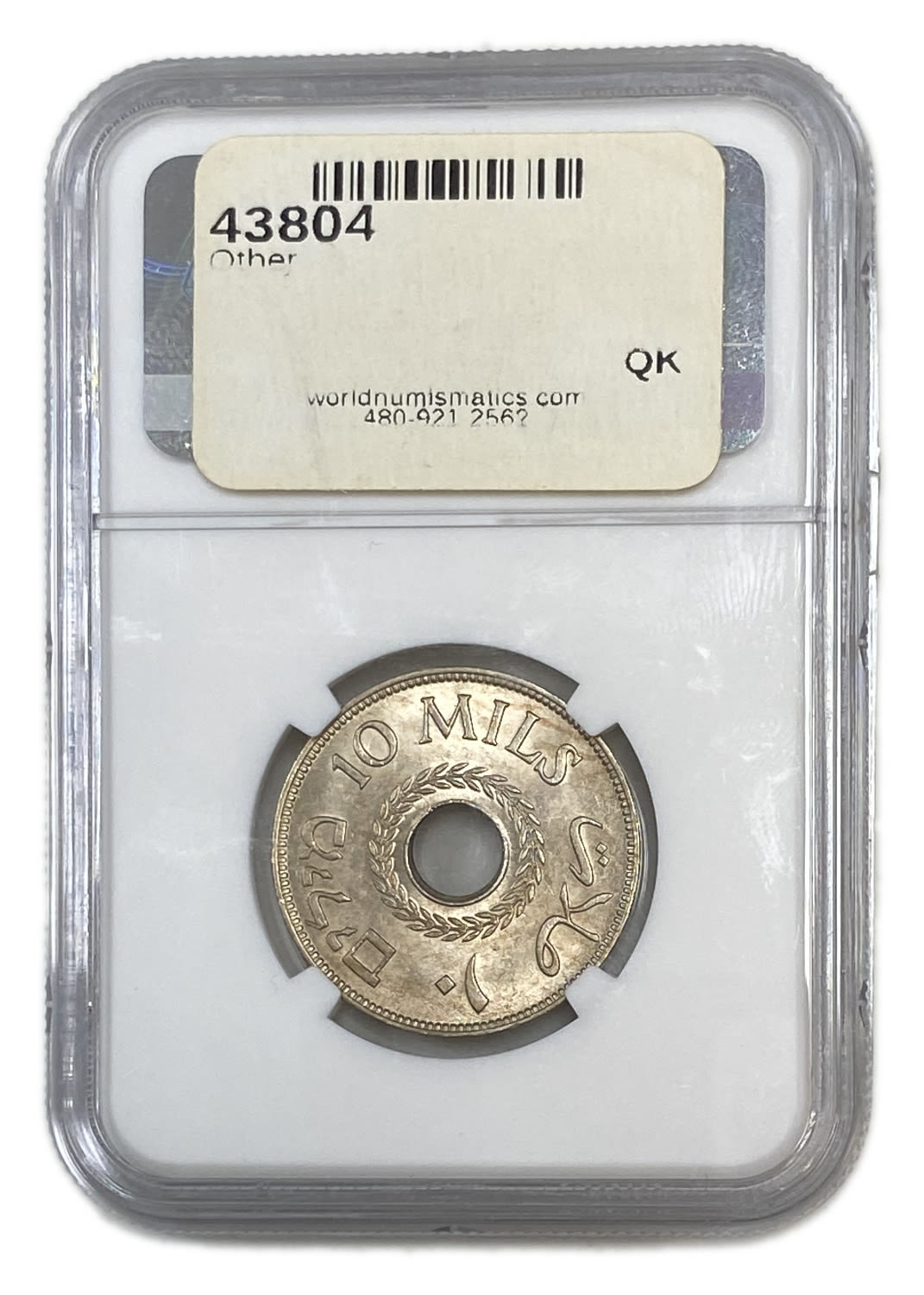 Palestine - 10 Mils 1940 - NGC 63 - UNC
MIL, was the Hebrew name of the coin that was legal in ... - 1 3