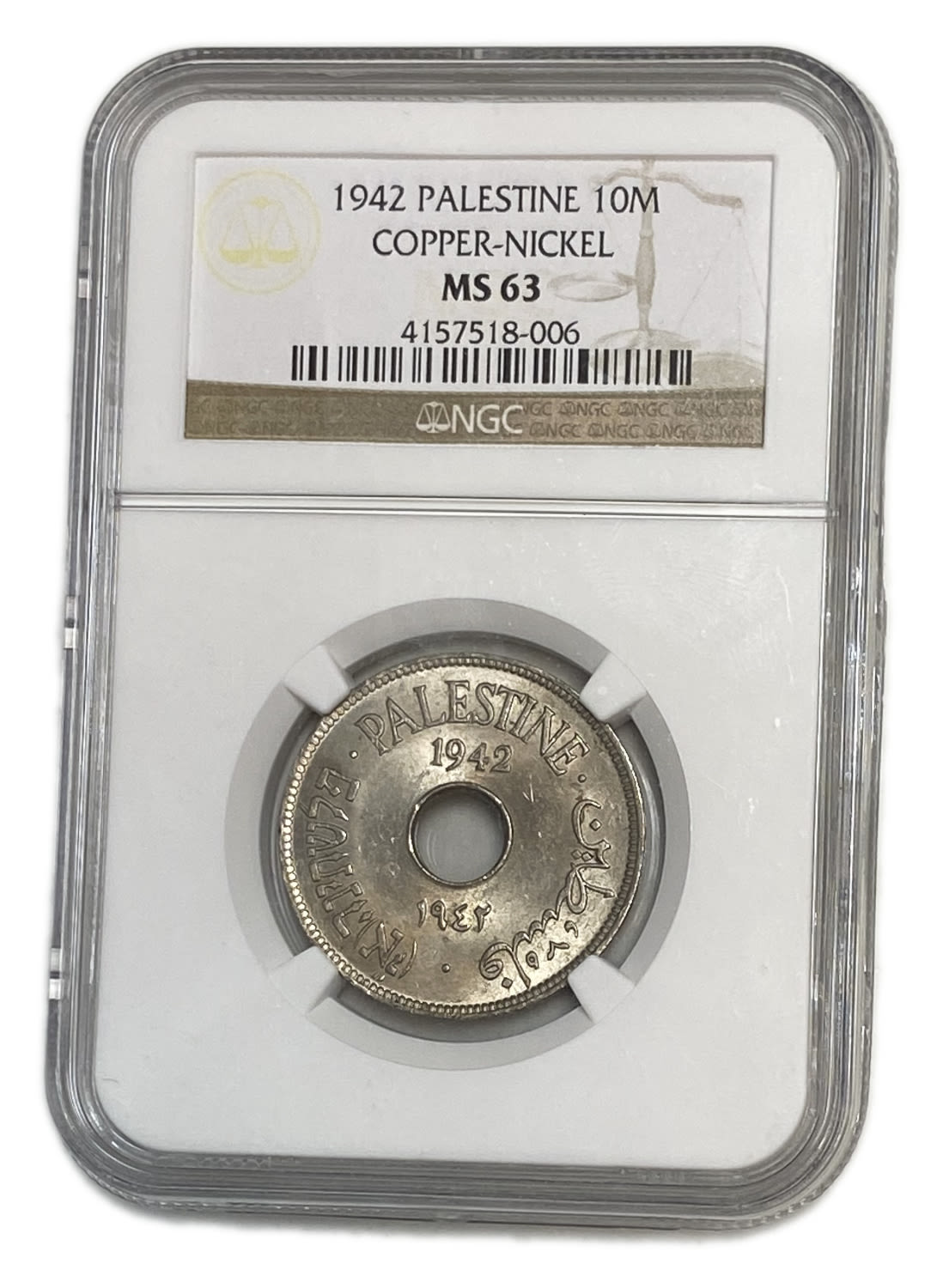Palestine - 10 Mils 1942 - NGC MS 63
MIL, was the Hebrew name of the coin that was legal in Israel ... - 1 2