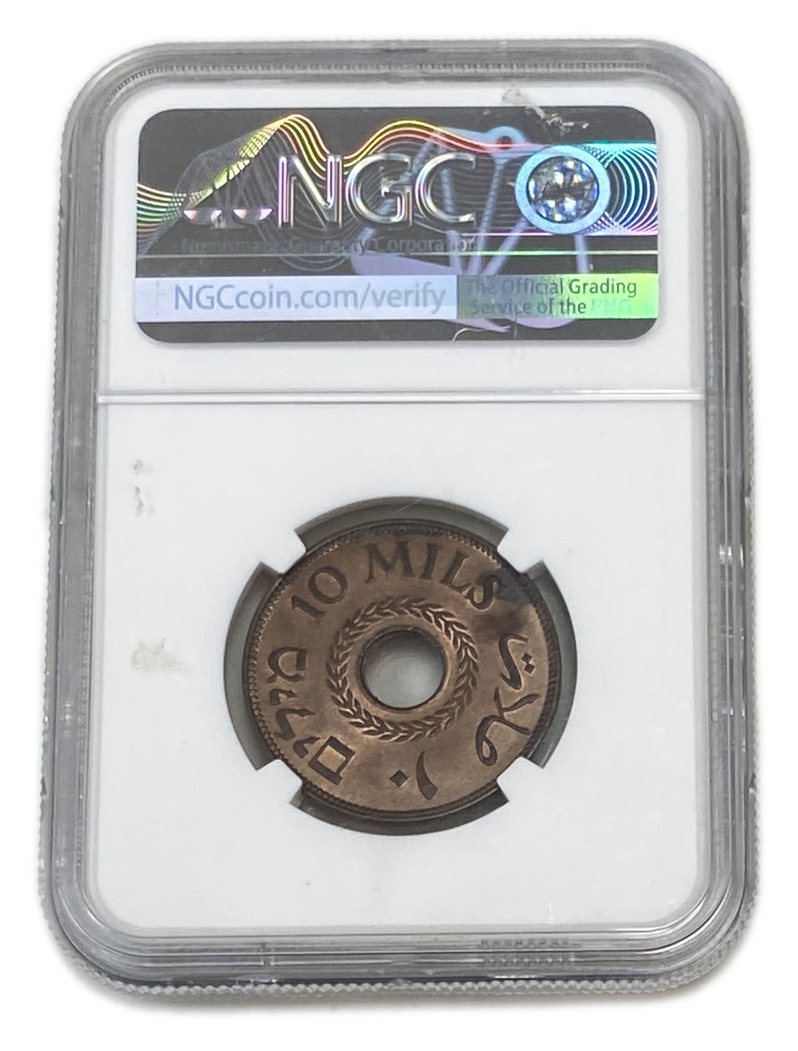 Palestine - 10 Mils 1942 - NGC MS 62 RB
MIL, was the Hebrew name of the coin that was legal in ... - 1 3