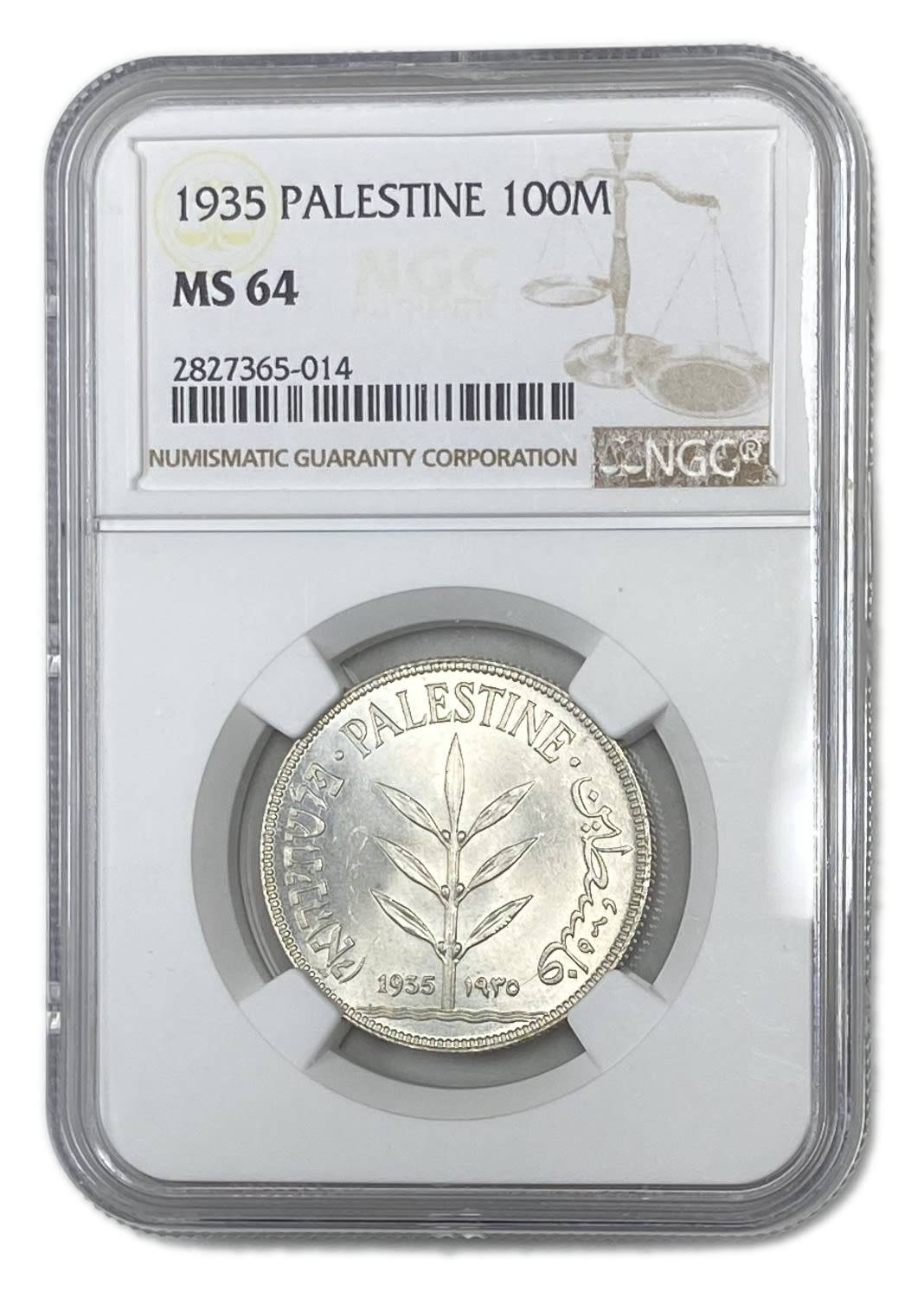 Palestine - 100 Mils 1935 - NGC MS 64
Mil, was the Hebrew name of the coin that was legal in Israel ... - 1 2