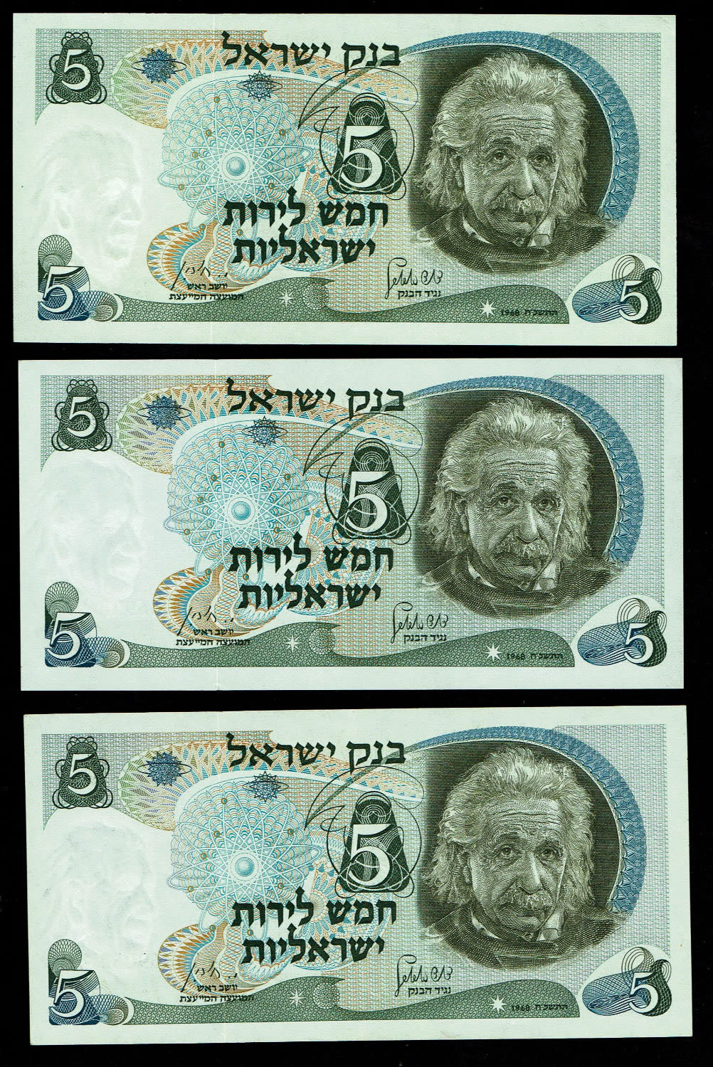 Israel - 5, 10, 50, 100 Lirot 1968 - Lot of 12 Banknotes from the Personal series - XF-UNC
The ... - 1 8
