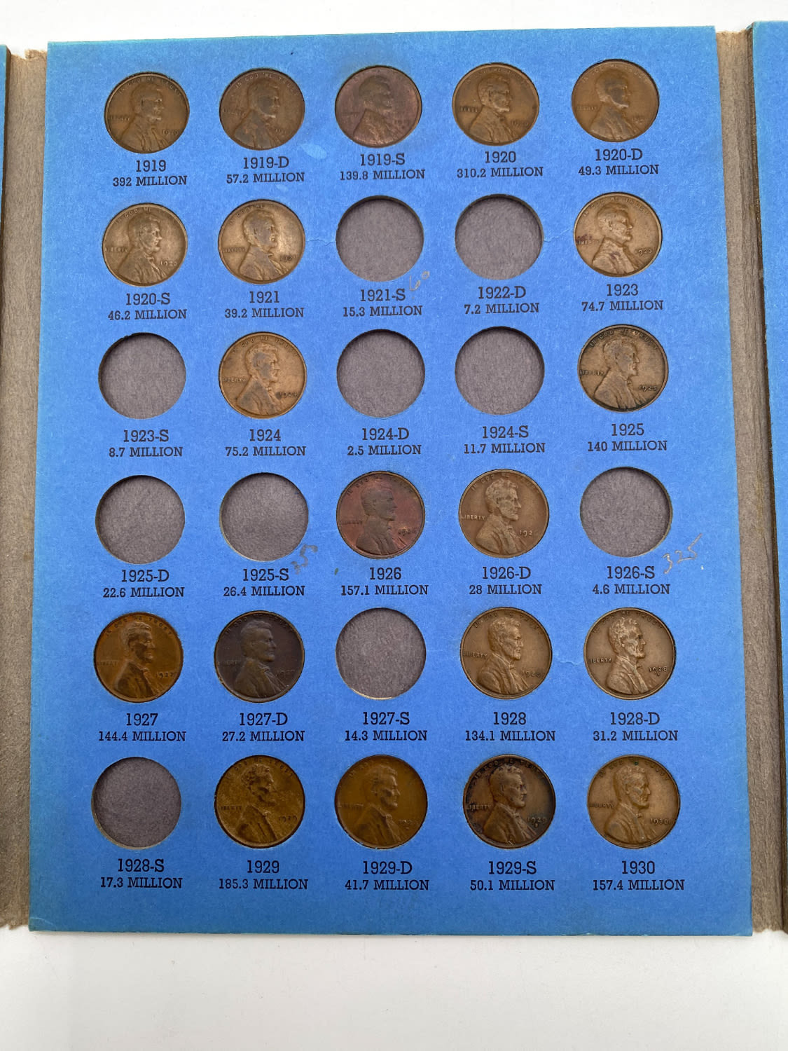 USA - coin album with 54 coins from different years of 1 cent - various conditions - 1 2