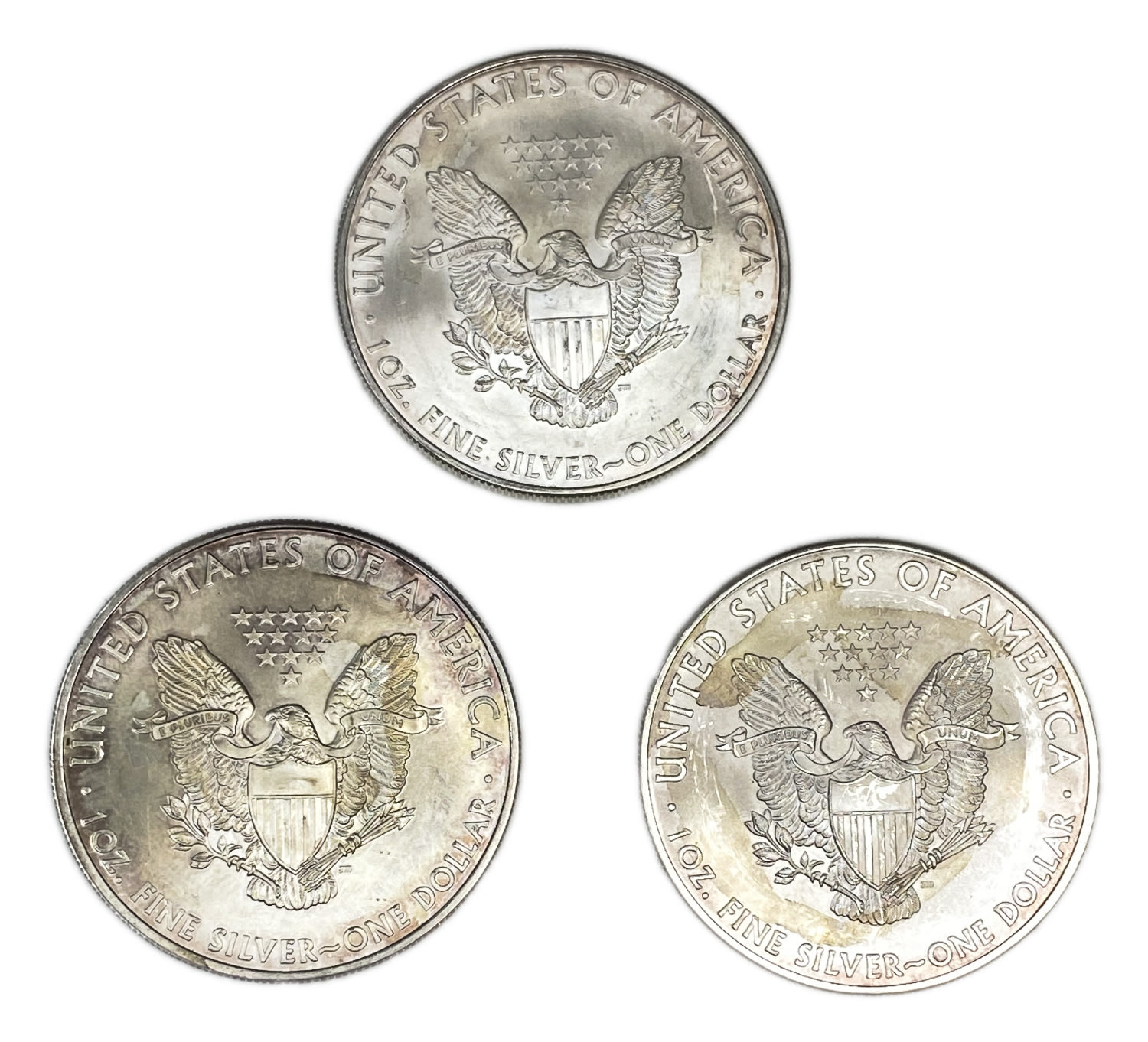 USA - Lot of 3 coins 1 Dollar 2010 - "Walking Librety - Silver Eagle" - UNC
American Eagle Silver ... - 1 1