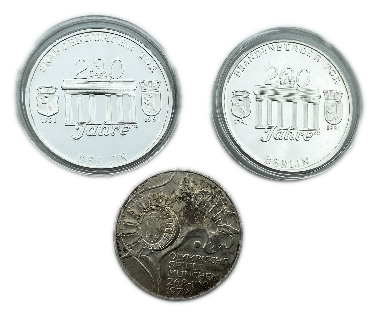 Germany - Set of 3 silver medals from the years 1972, 1991 - XF-UNC - 1 0