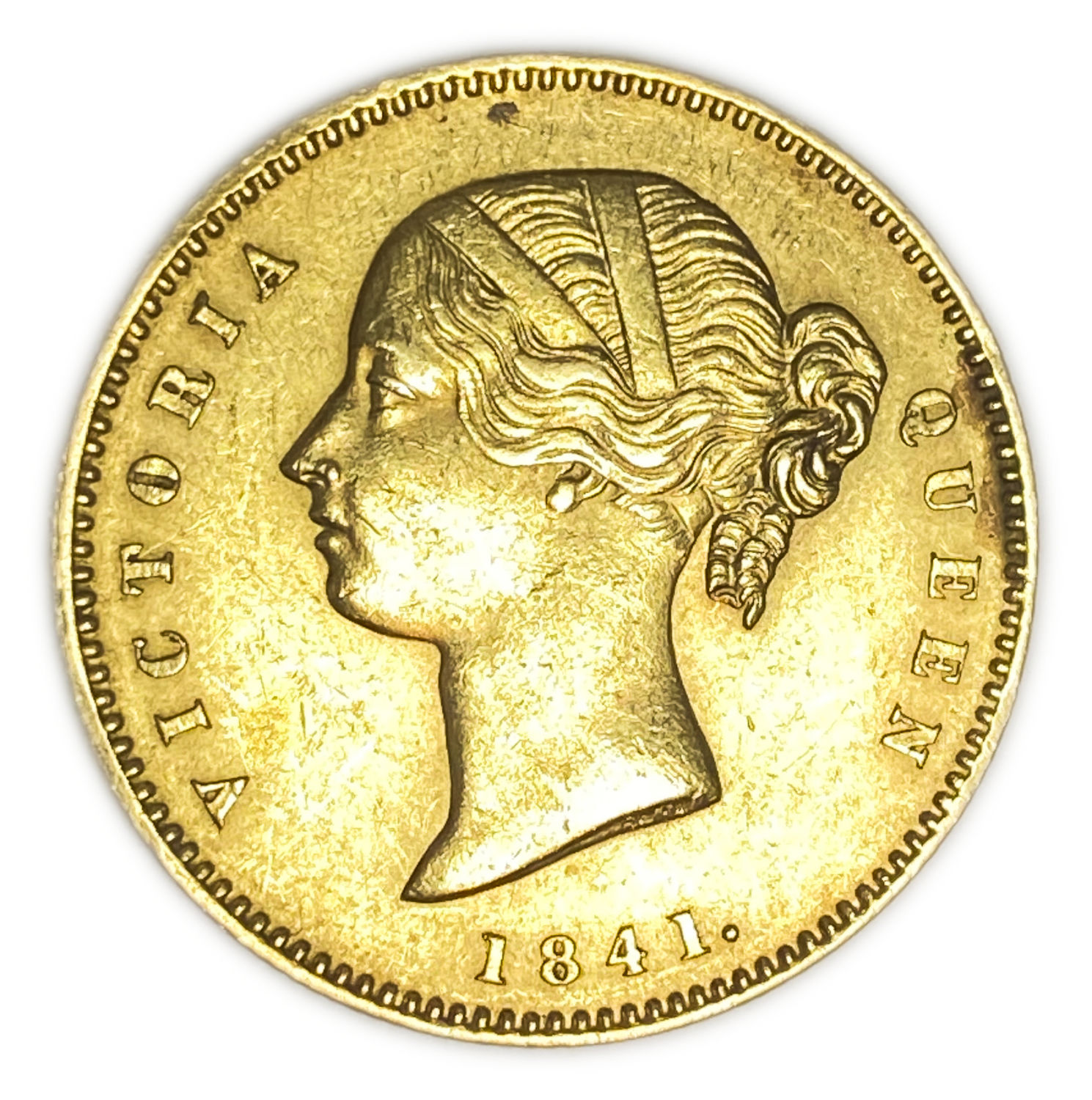 India / British India - 1 Mohur 1841 - East India Company rupee - 917 gold, 11.62 g, 26 mm - rare in its ... - 1 1