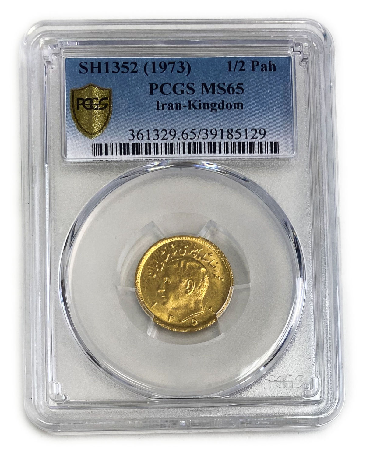 Iran / Paras - 1/2 Pahlavi 1973 (AH 1352) - Gold 900, 4.06g - Mohammad Rezā Pahlavī - PCGS 65
... - 1 2