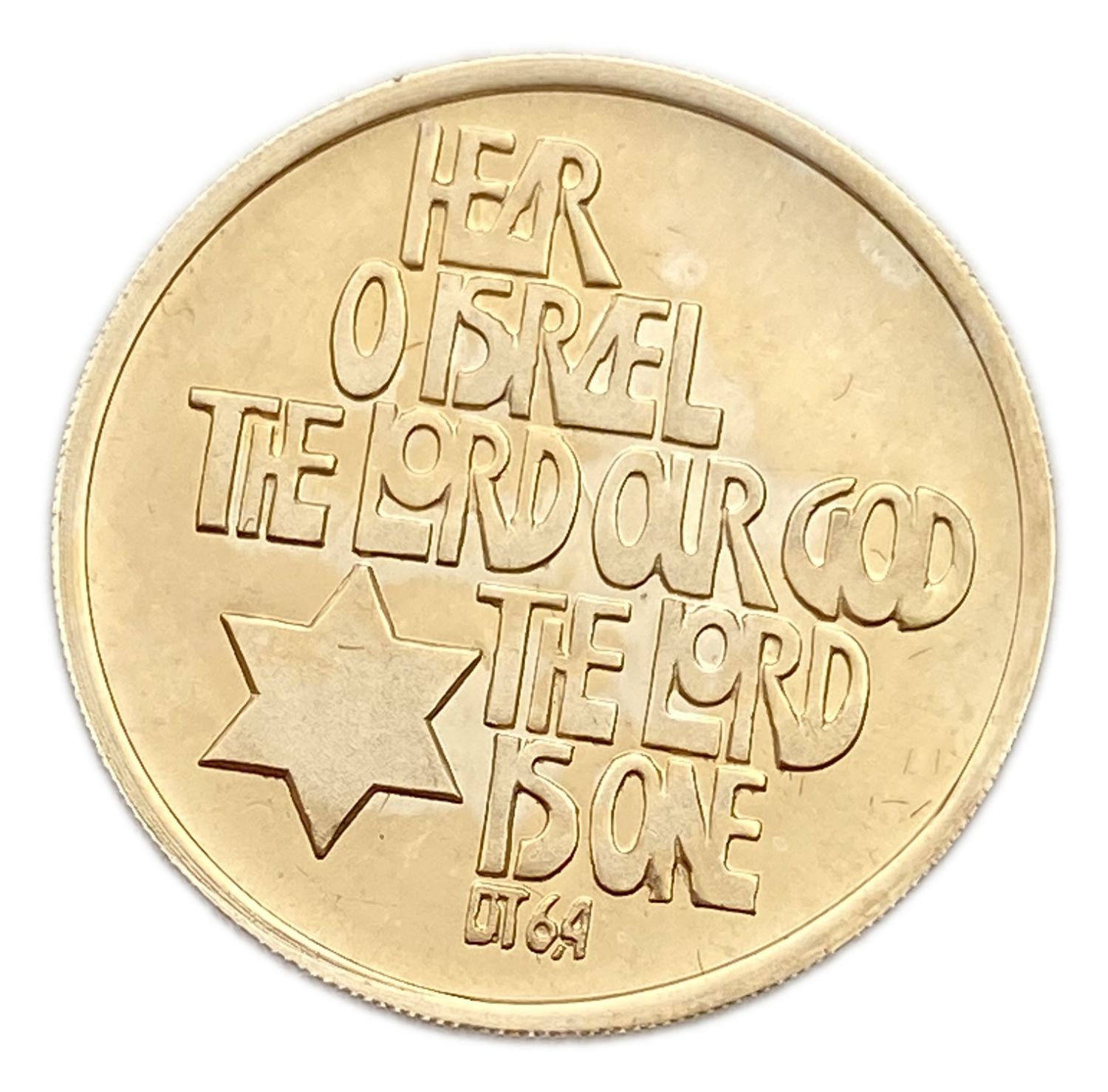 Israel - Shema Israel, State Medal, 5740-1980 - Gold 585, 6.93g, 22mm
Only 10% fees + VAT on this ... - 1 1