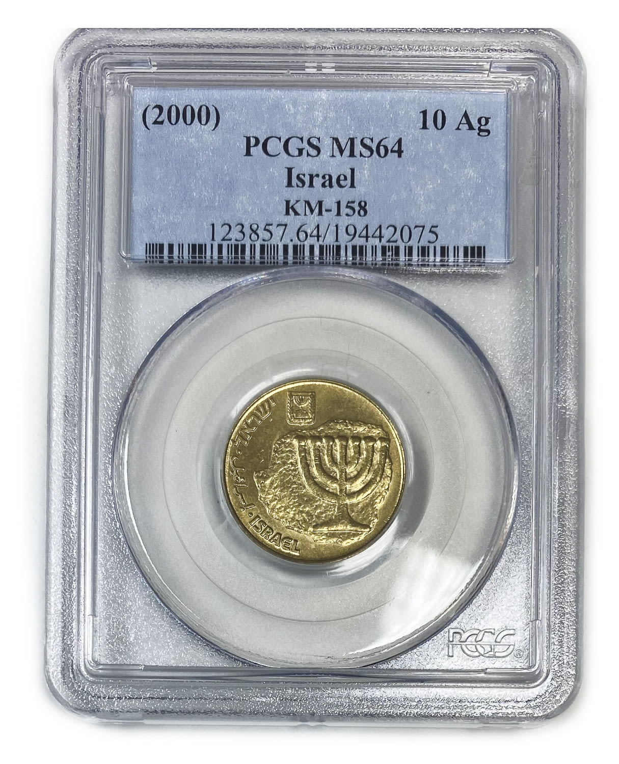 Israel - 10 Agorot 1993 - Minting Error - Rotated 45 degrees to the right - PCGS 64
Face: The number ... - 1 2