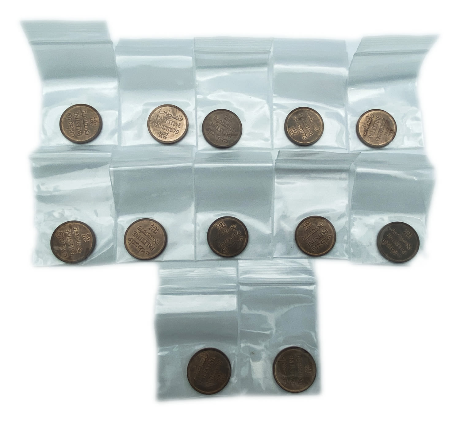 Palestine - 12 Units of 1 Mil 1927 - AU-UNC
MIL, was the Hebrew name of the coin that was legal ... - 1 0