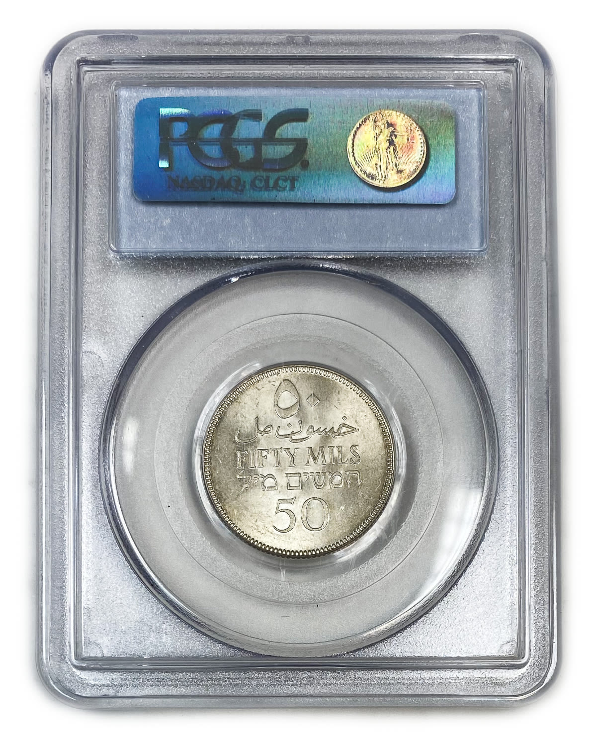 Palestine - 50 Mils 1933 - PCGS 64
Mil was the Hebrew name of the coin that was legal in Israel ... - 1 3