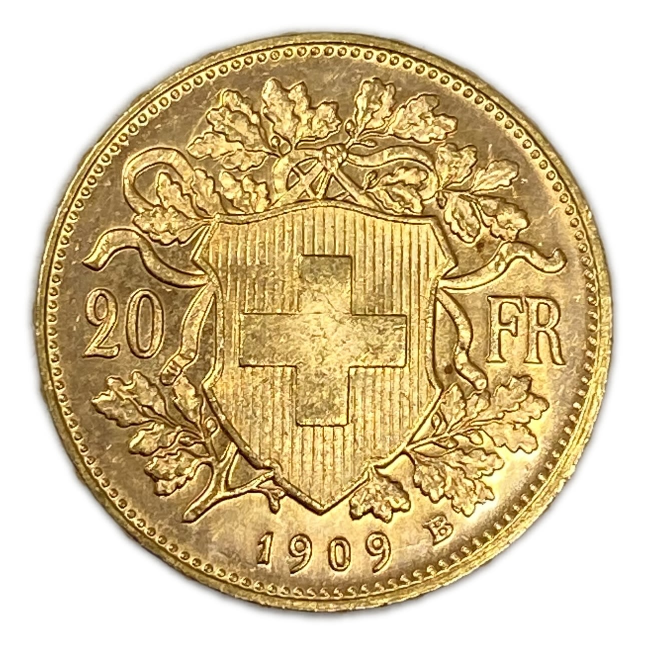 Switzerland - 20 francs 1909 - Swiss Confederation - Gold 900, 6.44 g, 21 mm - UNC
Only 10% fees ... - 1 0