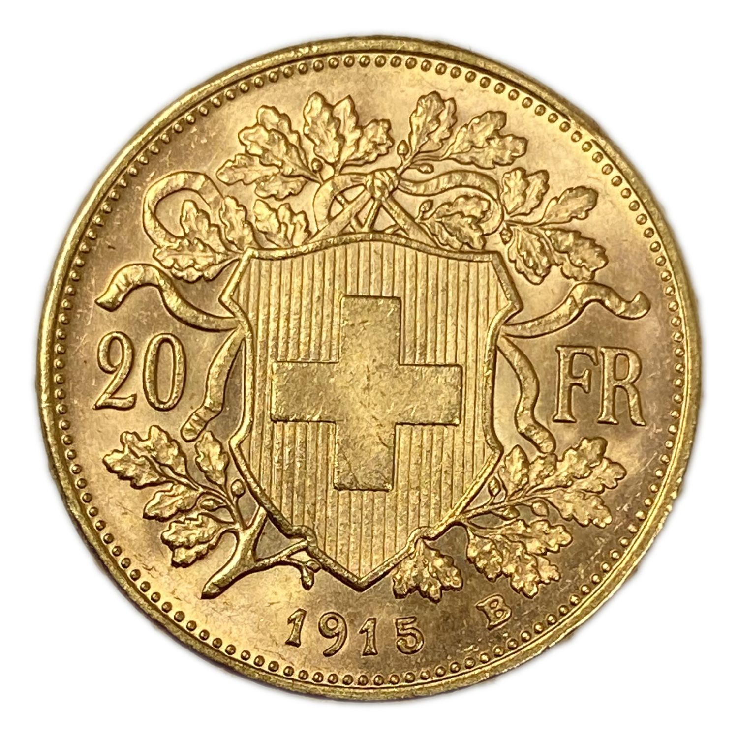 Switzerland - 20 francs 1915 - Swiss Confederation - Gold 900, 6.44 g, 21 mm - UNC
Only 10% fees ... - 1 0