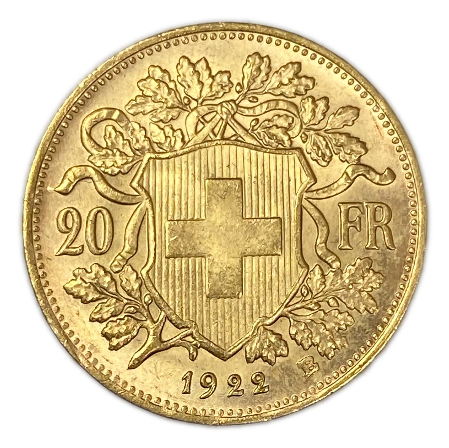 Switzerland - 20 francs 1922 - Swiss Confederation - Gold 900, 6.44 g, 21 mm - UNC
Only 10% fees ... - 1 0
