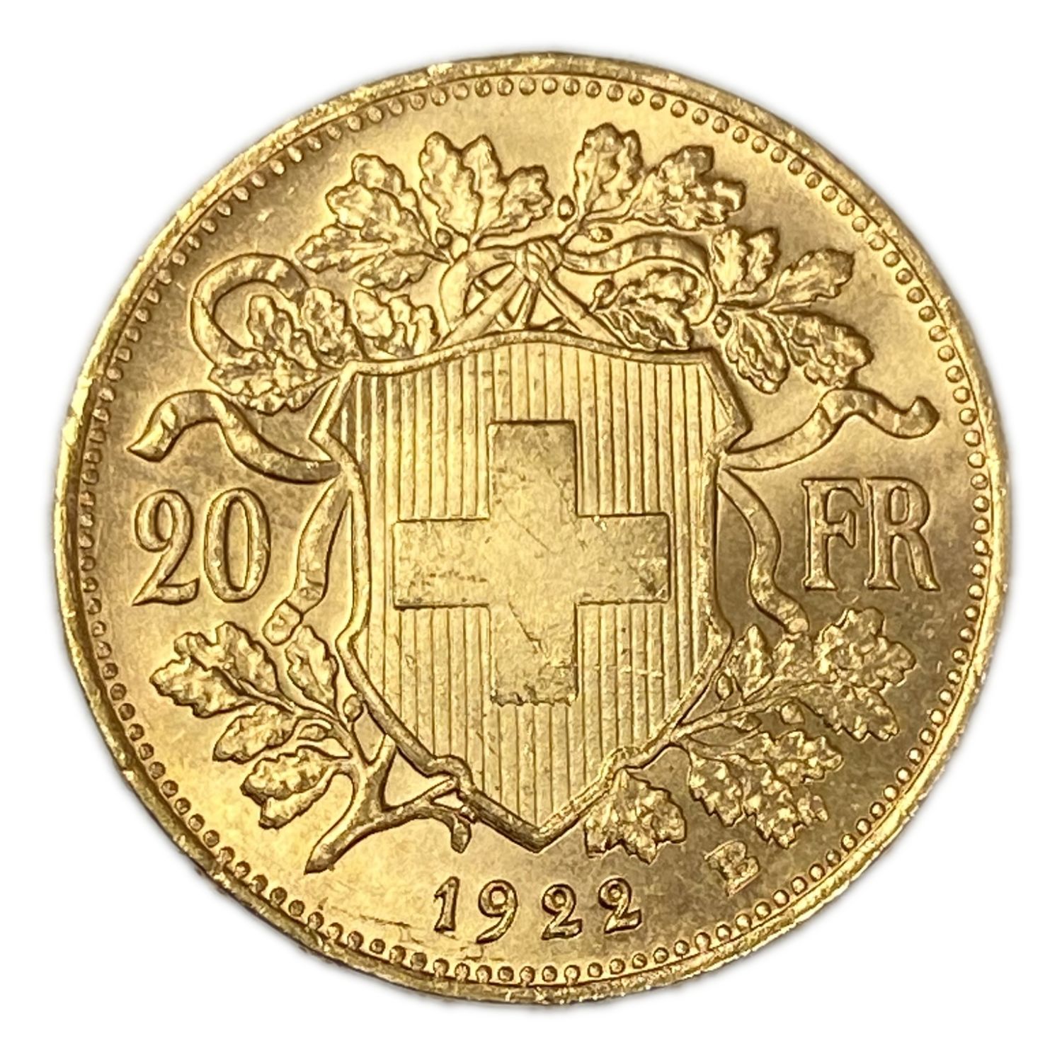 Switzerland - 20 francs 1922 - Swiss Confederation - Gold 900, 6.44 g, 21 mm - UNC
Only 10% fees ... - 1 0
