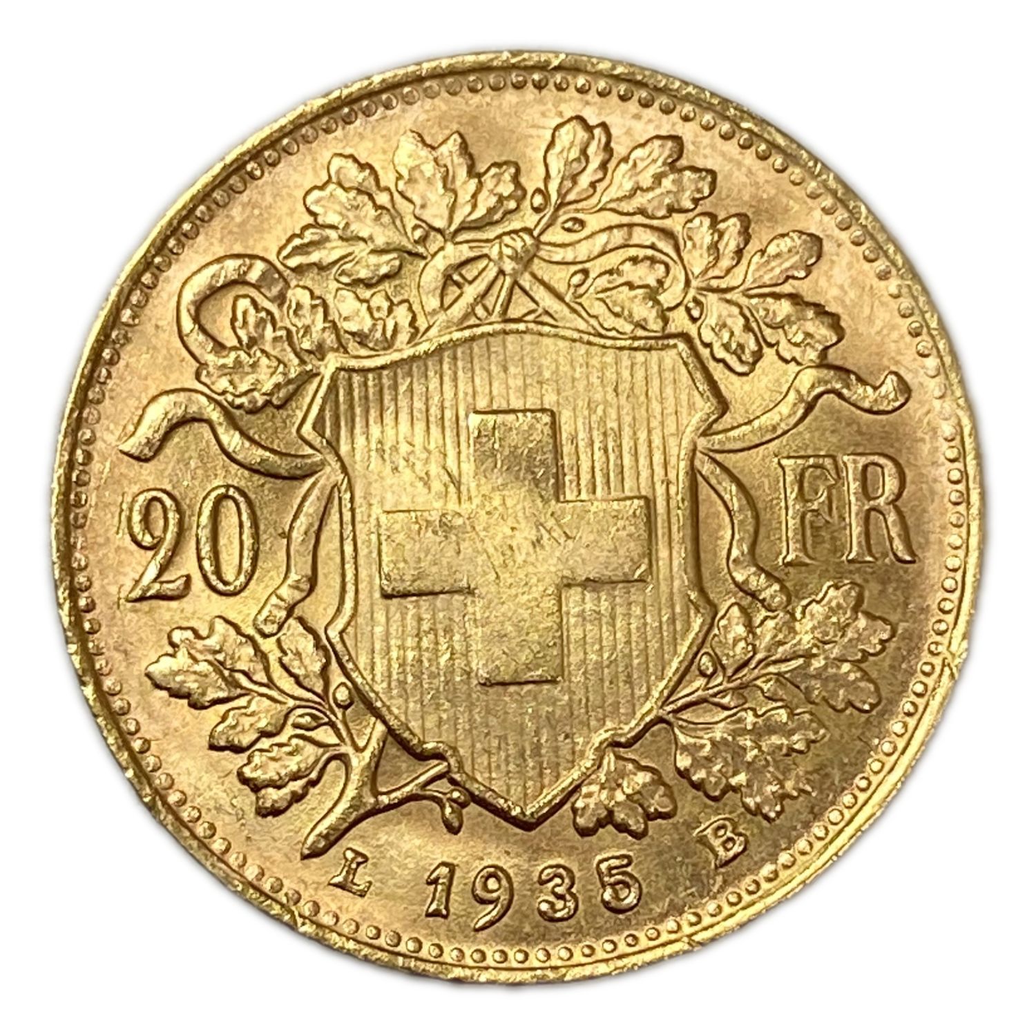 Switzerland - 20 francs 1935 - Swiss Confederation - Gold 900, 6.44 g, 21 mm - UNC
Only 10% fees ... - 1 0