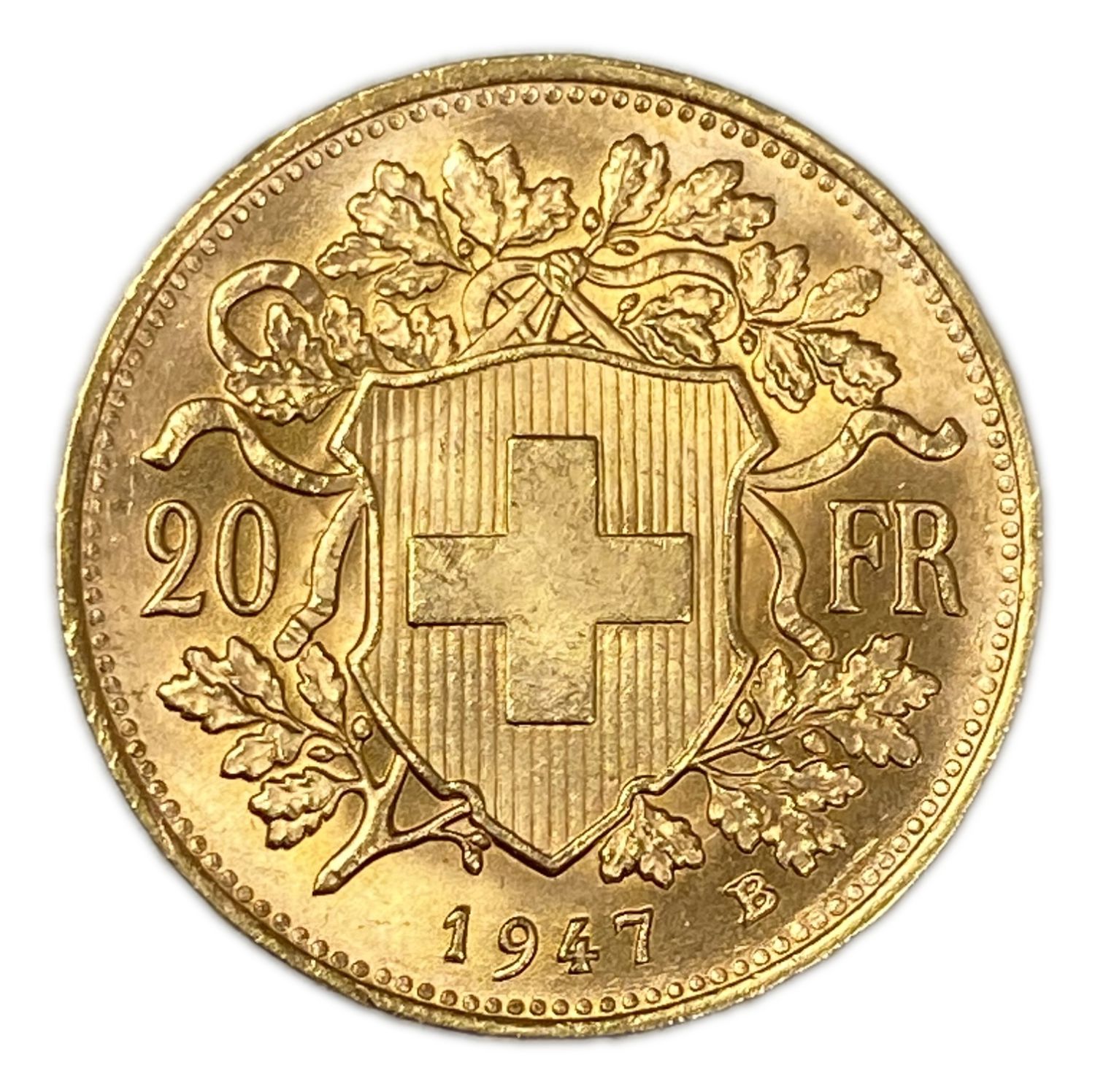Switzerland - 20 francs 1947 - Swiss Confederation - Gold 900, 6.44 g, 21 mm - UNC
Only 10% fees ... - 1 0