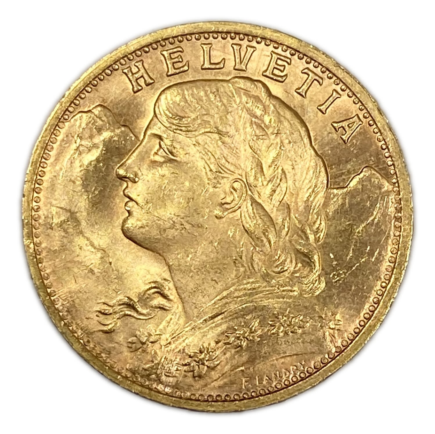 Switzerland - 20 francs 1947 - Swiss Confederation - Gold 900, 6.44 g, 21 mm - UNC
Only 10% fees ... - 1 1