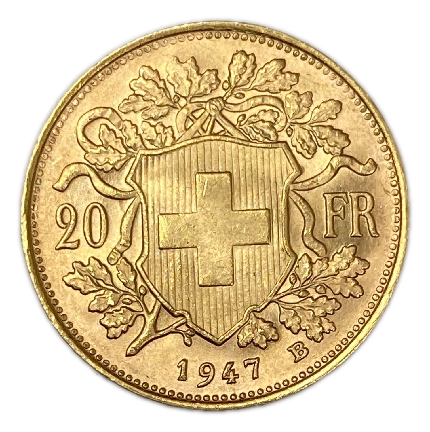 Switzerland - 20 francs 1947 - Swiss Confederation - Gold 900, 6.44 g, 21 mm - UNC
Only 10% fees ... - 1 0