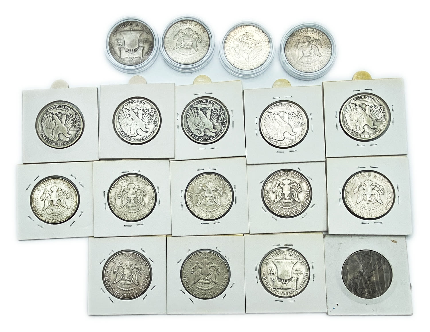 USA - Set of 18 coins 1/2 dollar - Various years - Made of silver - F-XF - 1 1