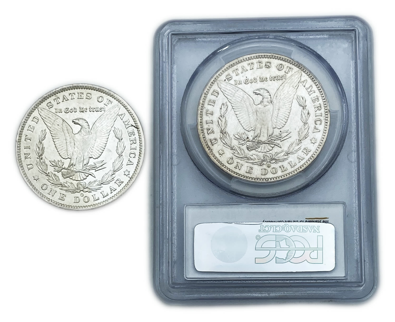 USA - Lot of 2 coins of 1 Morgan Dollar 1884 - Mint mark "O" - Silver
The Morgan dollar was a United ... - 1 1