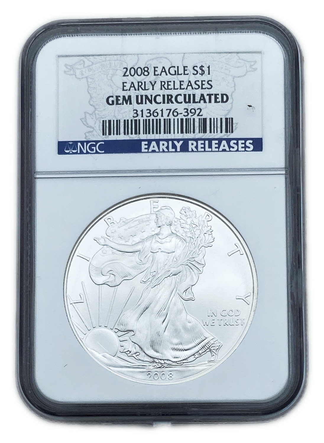 USA - 1 Dollar 2008 - "Walking Librety - Silver Eagle" - NGC GET UNCIRCULATED
American Eagle Silver ... - 1 2