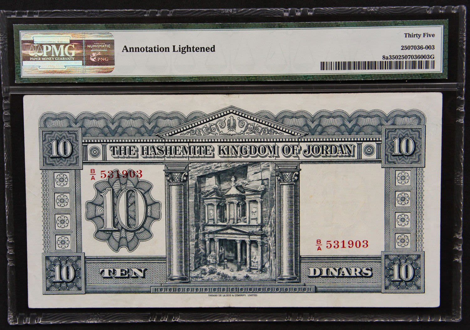 Jordan - 10 dinars 1949. - 1 1