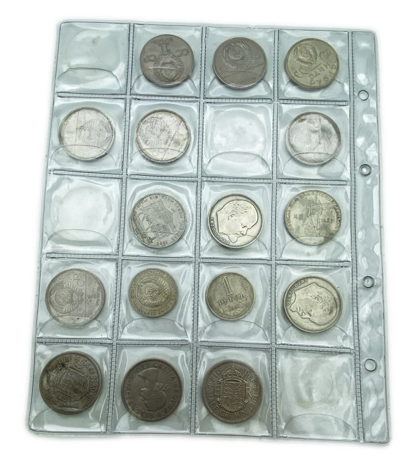 World - a large collection of world coins, are in the album and special pages for storing coins - there are quite a ... - 1 14