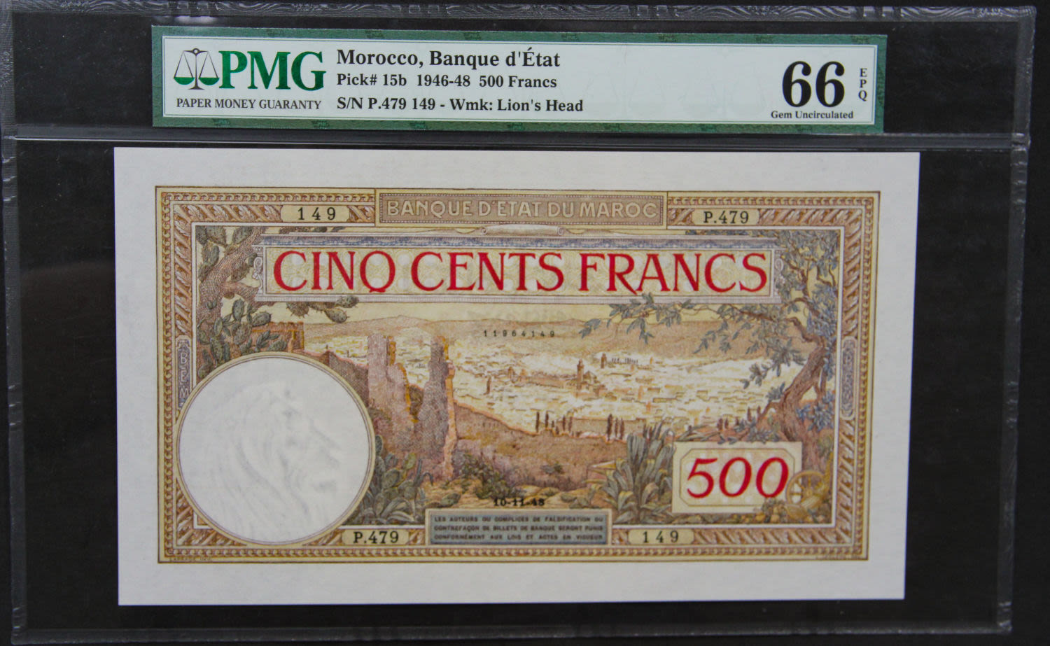 Morocco - 500 francs 1946. - 1 0