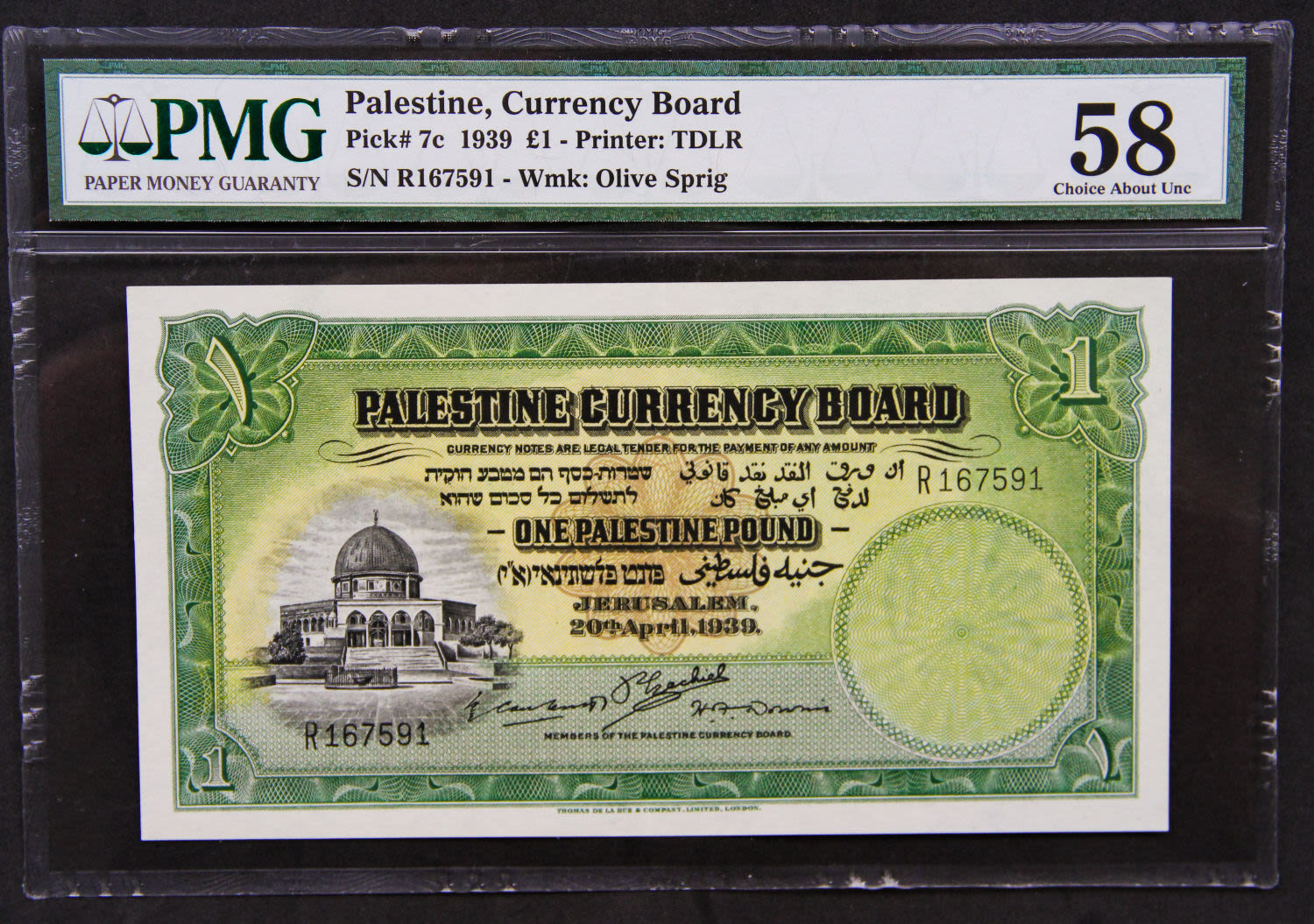 Palestine - 1 pounds 1939. - 1 0