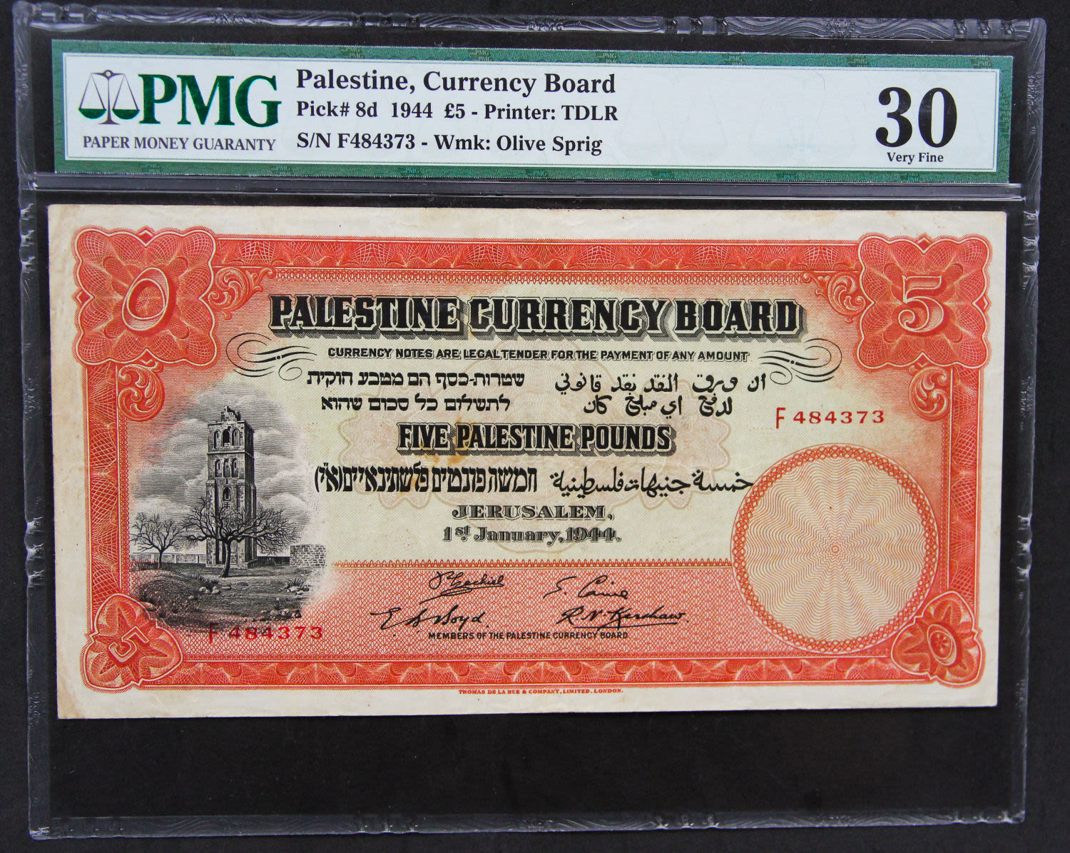 Palestine - 5 pounds 1944. - 1 0