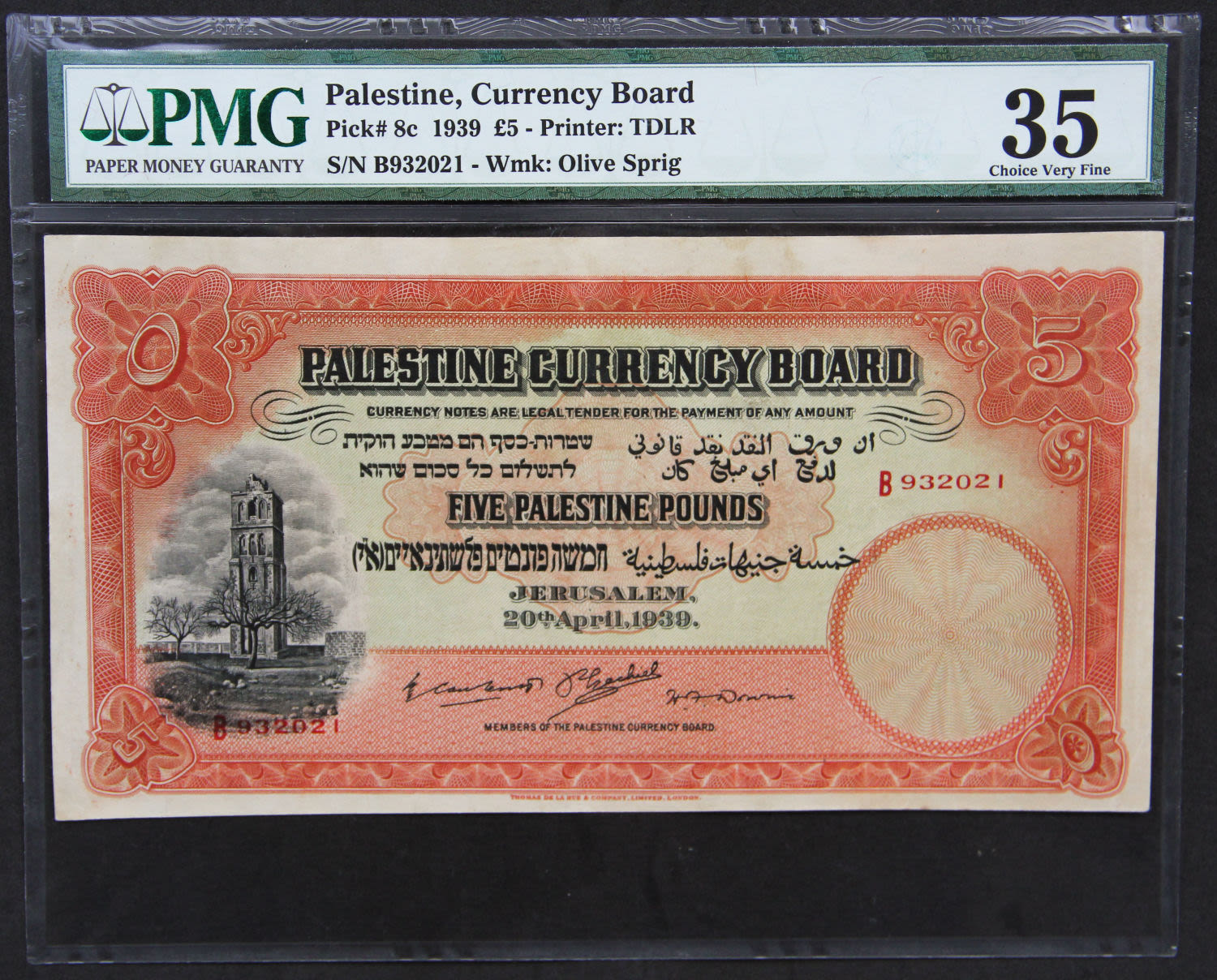 Palestine - 5 pounds 1939. - 1 0