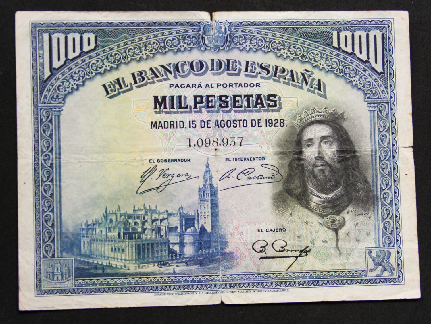 Spain - 1000 pesetas 1928 - 1 0