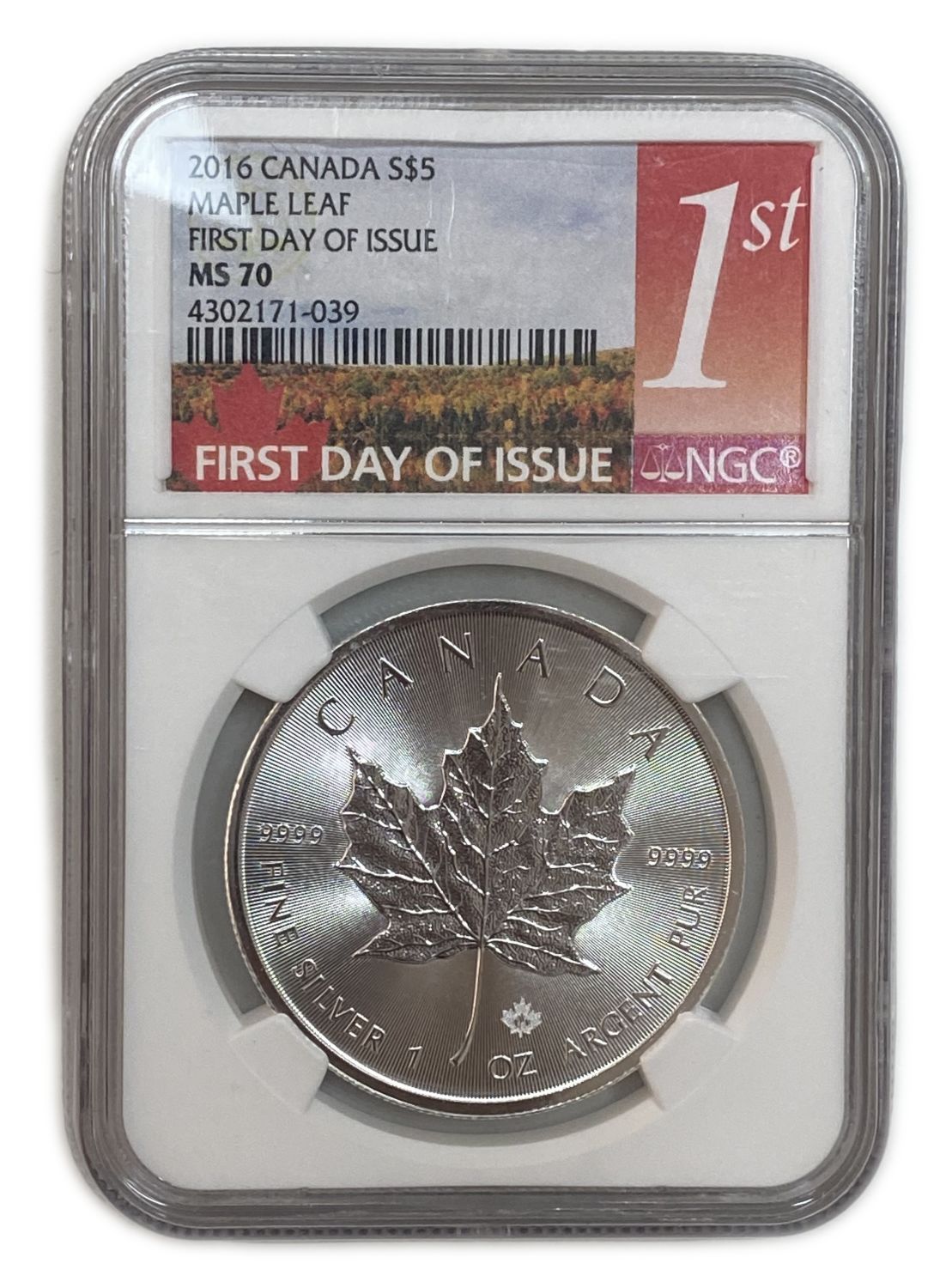 Canada - 5 Dollars 2016 - "Maple Leaf" - First Day Issue - NGC MS 70 - The highest grade possible
... - 1 2