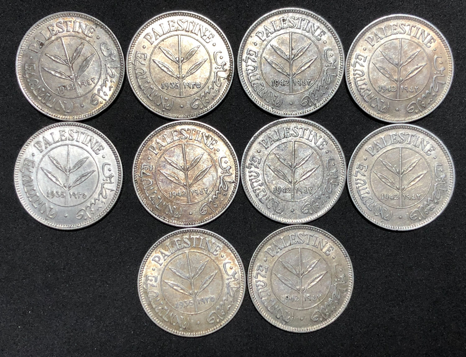 Palestine - Lot of 50 mils coins. - 1 0