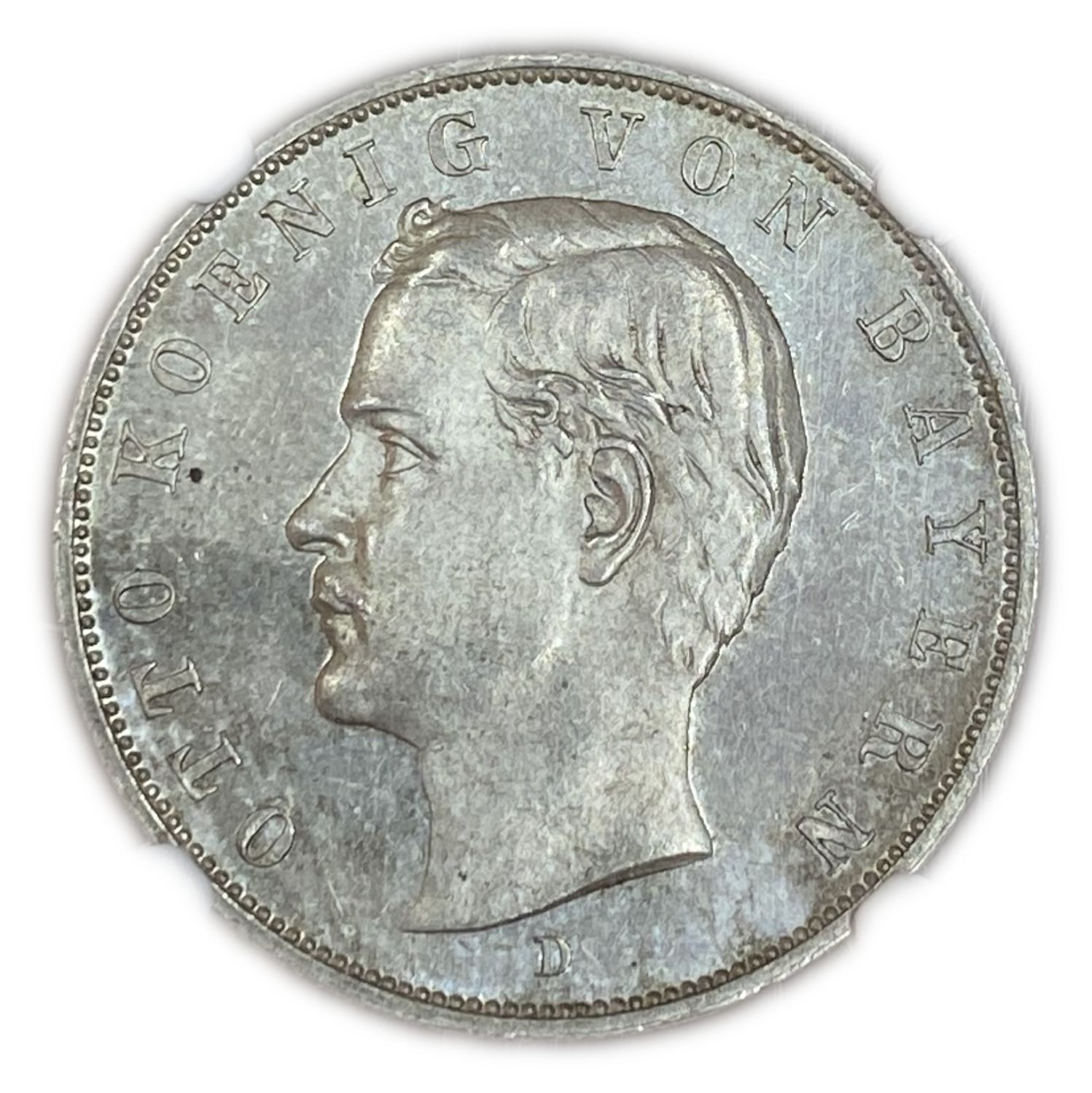 Germany (Bavaria) - 3 Mark 1909D - "KING OTTO" - NGC MS 63 - Silver 900