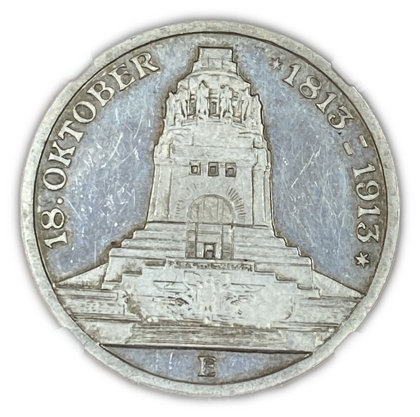 Germany (Saxony) - 3 Mark 1913E - Battle of Leipzig - NGC PF62 + CAMEO
The Battle of Leipzig, also ...