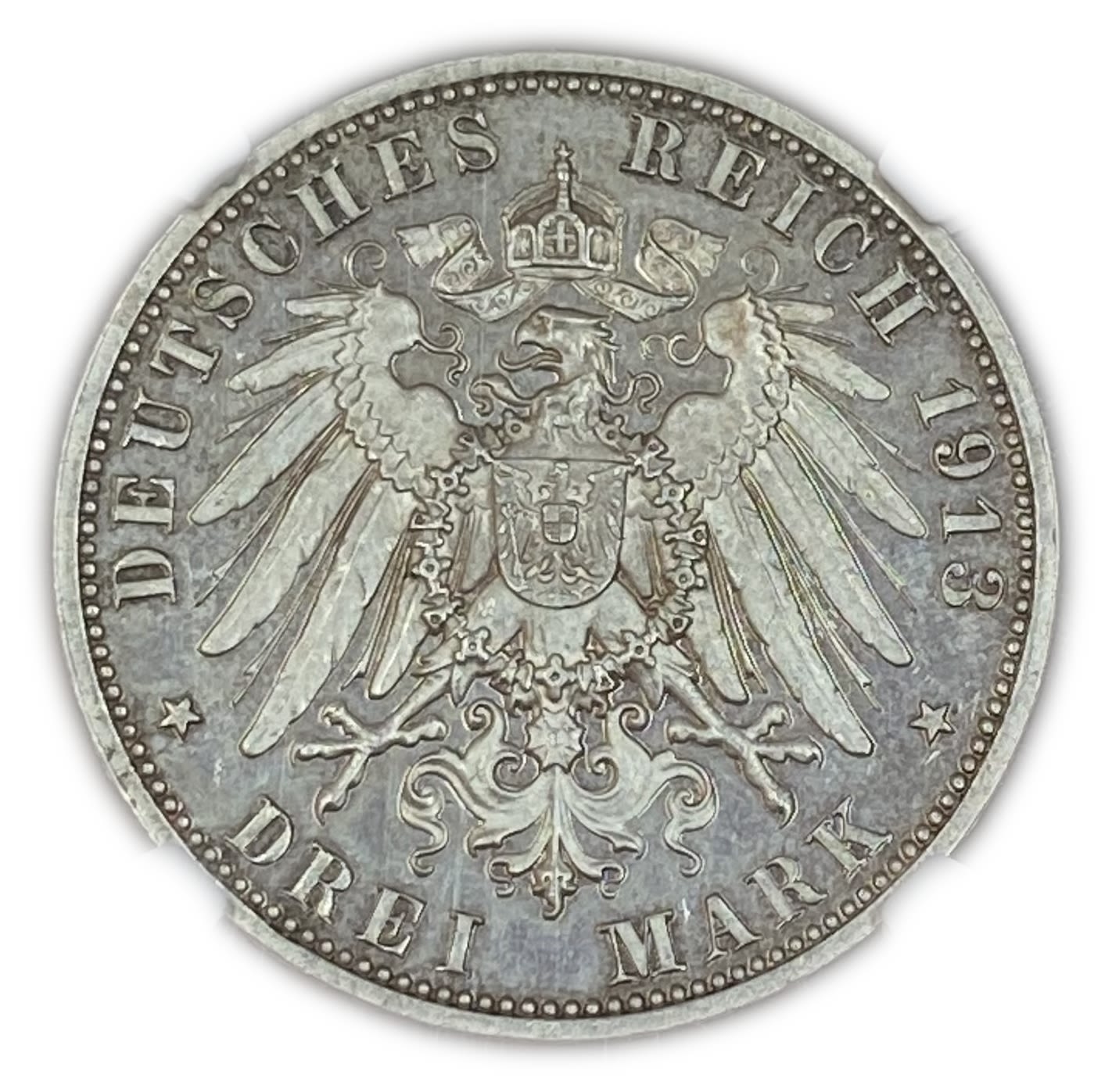 Germany (Saxony) - 3 Mark 1913E - Battle of Leipzig - NGC PF62 + CAMEO
The Battle of Leipzig, also ... - 1 1