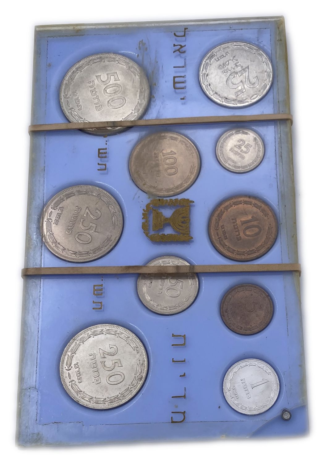 Israel - Pruta coin set 1949 - First type
The plastic, apparently in the photos, is broken and is ... - 1 1