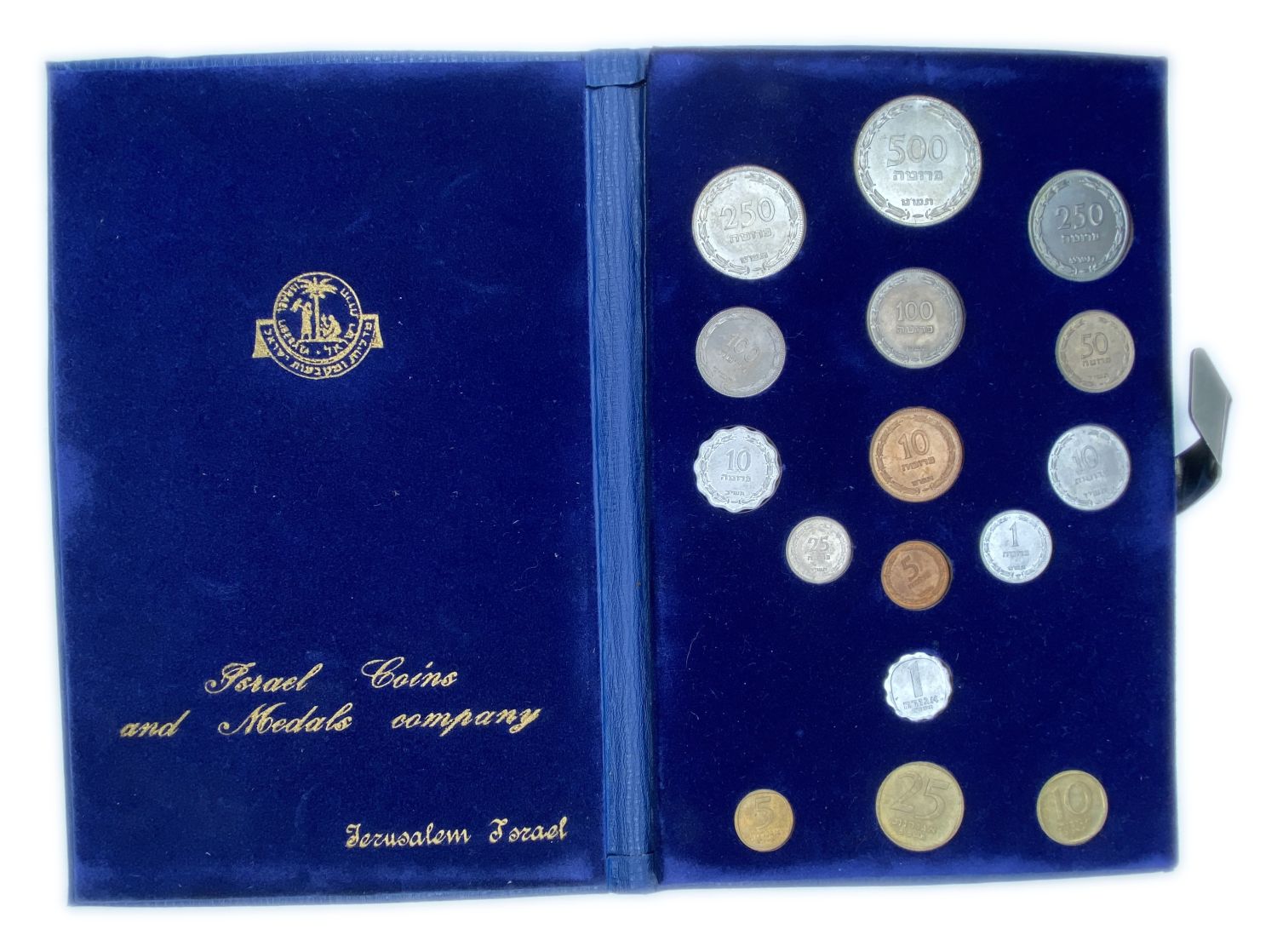 Israel - Pruta and Agora Coin set - 1962 - UNC
Complete type set of 16 Pruta & 1, 5, 10, 25 ...