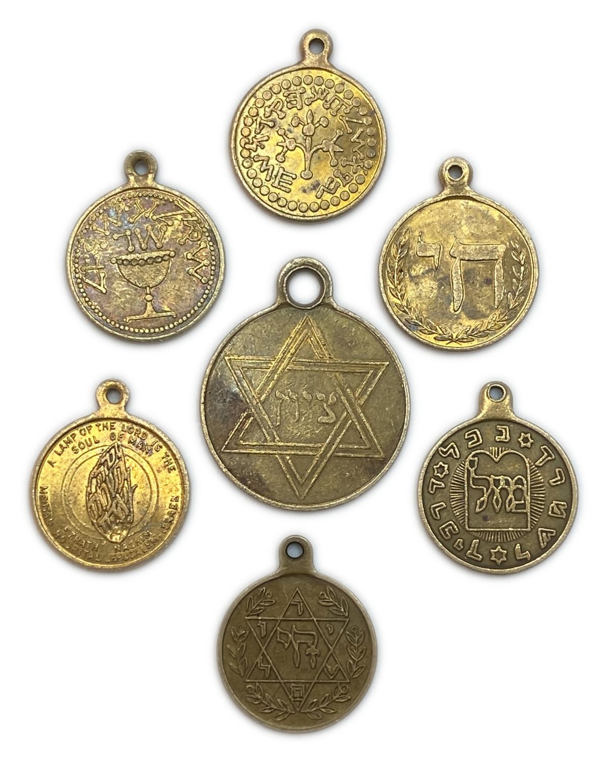 Judaica / Zionism - Judaica - 7 lucky tokens of Yeshivas - Meah shearim, Torath Emet, Charity
A ... - 1 0