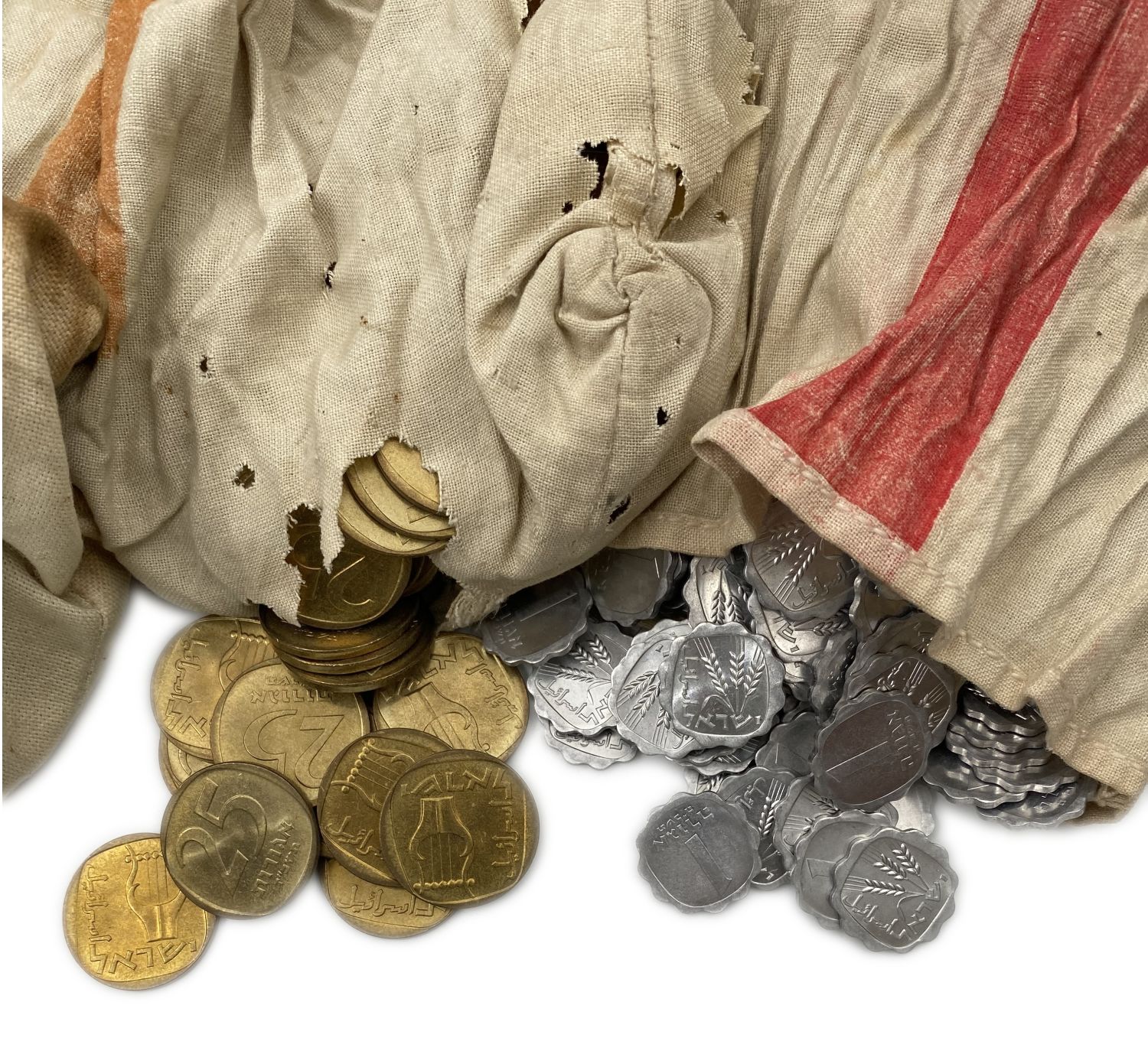 Israel - Lot 5.5 kg of new coins from the values 1 agora 1968, 10 agorot 1968 and 25 agorot 1967 - Are in the ... - 1 1