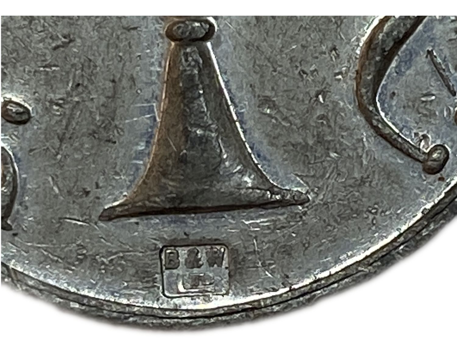 Judaica / Zionism - Gorlitz shekel - Rare type - "B&W" stamp at the bottom of the token front - ... - 1 2